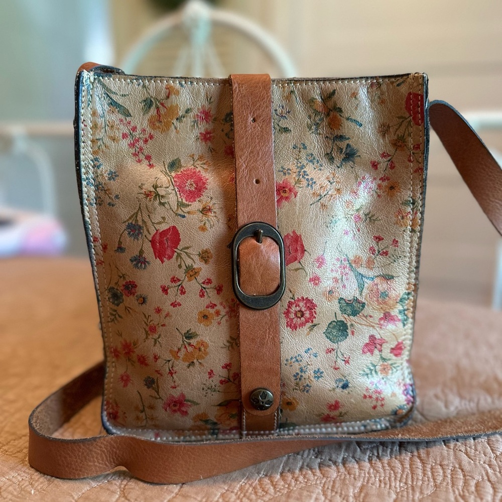 Patricia Nash Prairie print Italian leather Bag